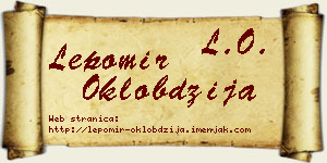 Lepomir Oklobdžija vizit kartica